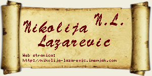 Nikolija Lazarević vizit kartica